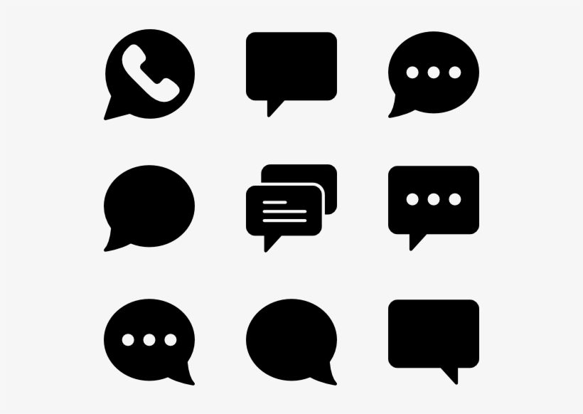 Dialogue Collection - Speech Bubble Icon Vector Png, transparent png download