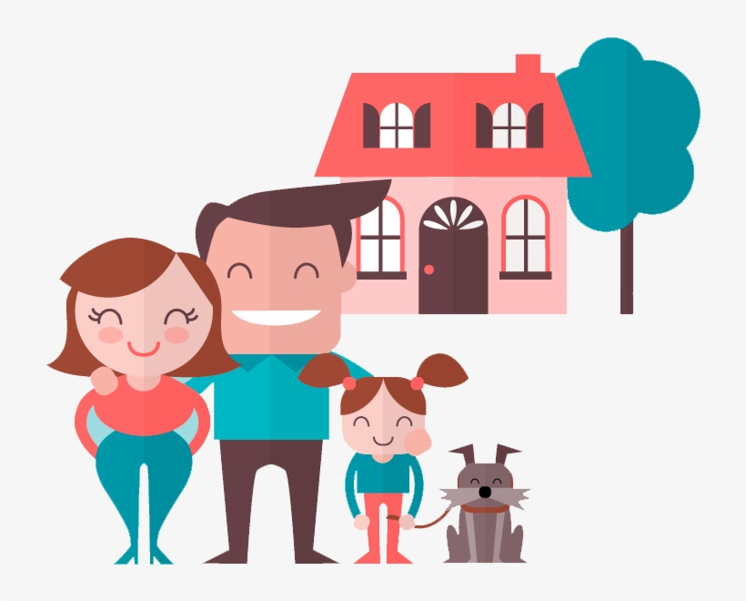 Family Cartoon Child Illustration - Cartoon, transparent png download