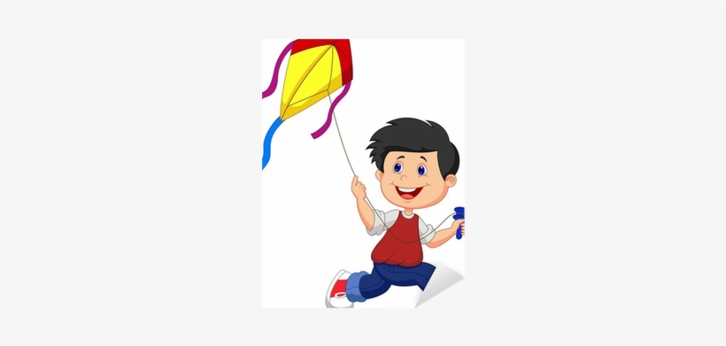 Fly A Kite Cartoon, transparent png download