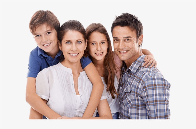 View Our Services Family Of Four Smiling Happily - All You Need Is Love, transparent png download