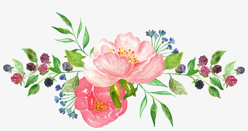 Watercolor Floral Bouquet Png, transparent png download