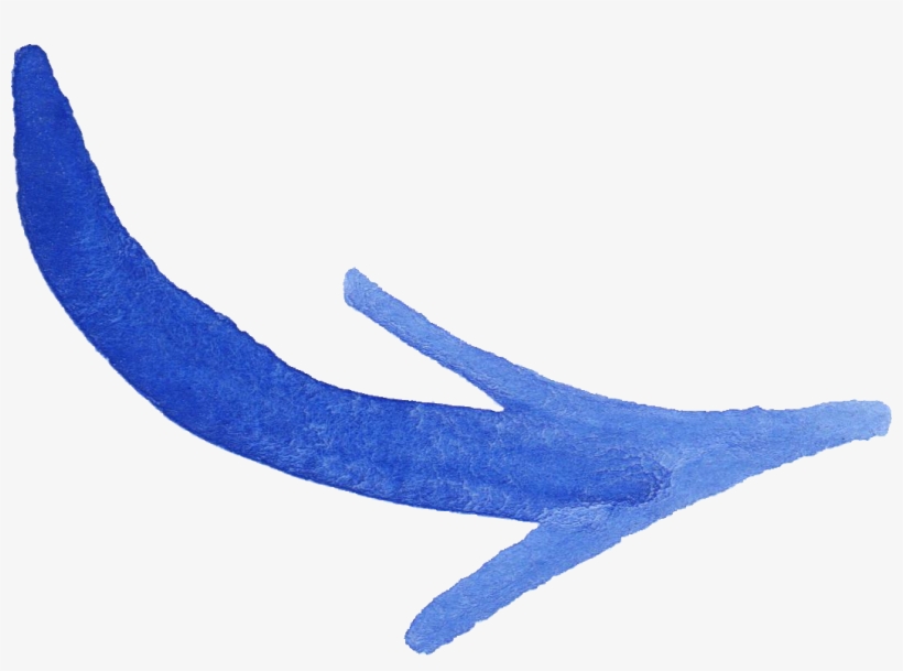 Watercolor Arrow Png Svg Library - Blue Watercolor Arrow Png, transparent png download