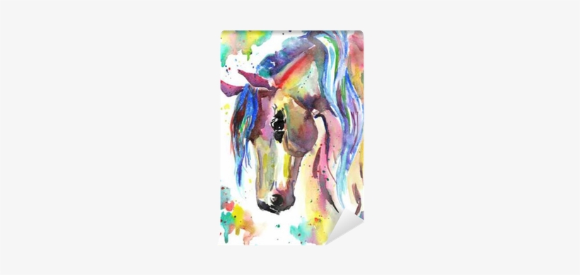 Color Watercolor Illustration - Horse, transparent png download