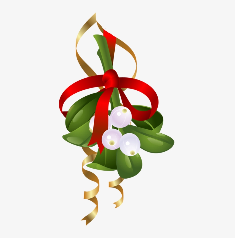 Image Free Library Free Mistletoe Cliparts - Christmas Green Ribbon Png, transparent png download