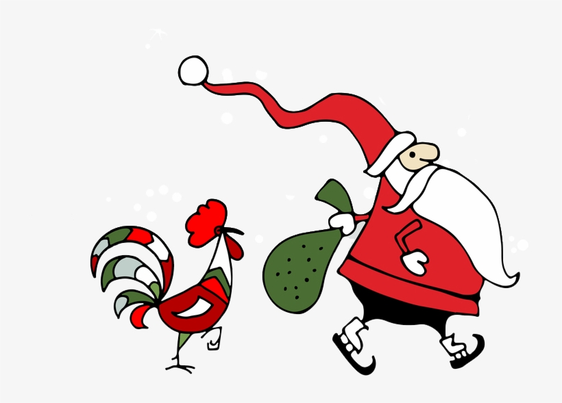 Snowman And Santa Claus Png - Santa Claus, transparent png download