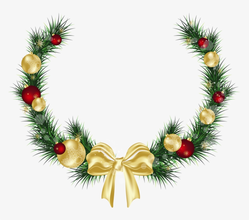 Christmas Pine Decoration Png Picture - Christmas Decorations Png, transparent png download