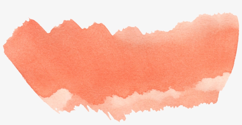 Image Free Library Orange Watercolor Brush Stroke Png - Watercolor Painting, transparent png download