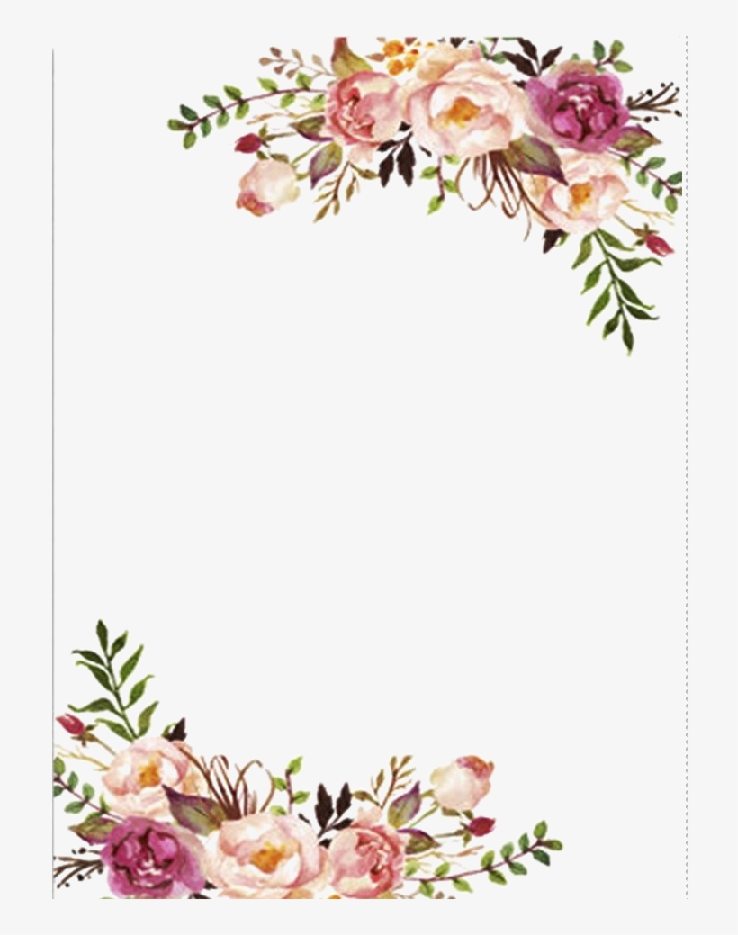  ikolatadenizi Floral Wedding Invitation Border PNG Image 