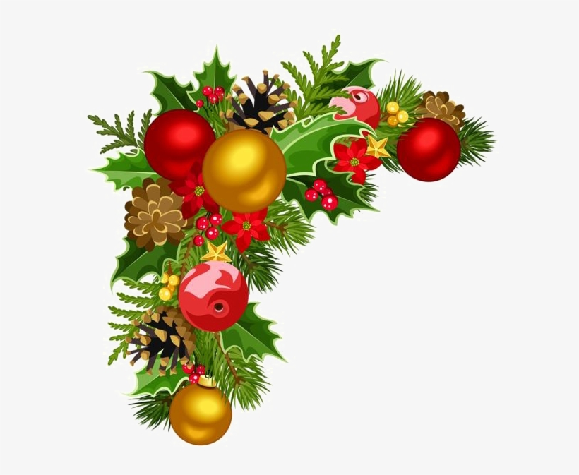 Christmas Decoration Png Image Background - Christmas Corners Png, transparent png download