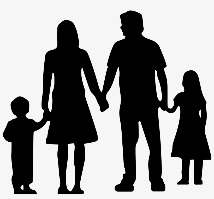 This Free Icons Png Design Of Nuclear Family Silhouette, transparent png download