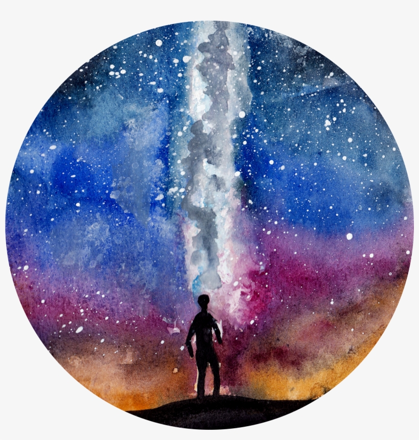I Painted A Night Landscape Again - Illustration, transparent png download