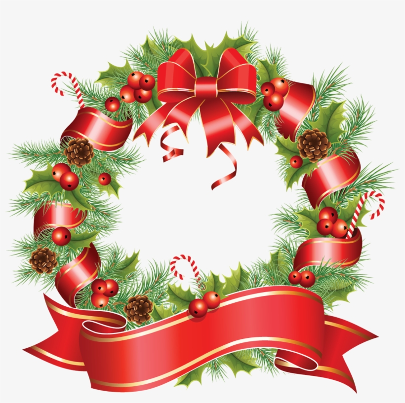 Graphic Royalty Free Stock Beautiful Round Png Photo - Christmas Wreath Png, transparent png download