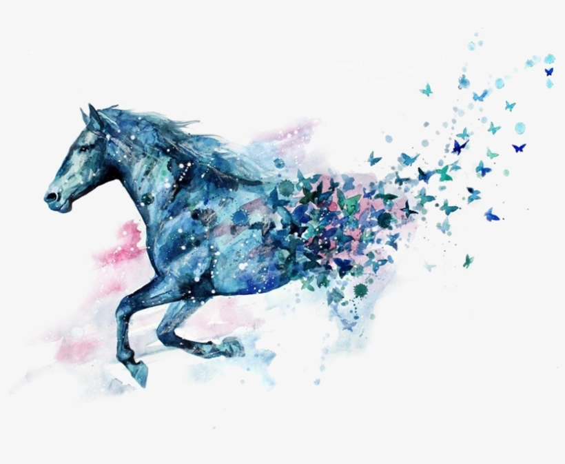 Communication Digitale - Watercolor Horse, transparent png download