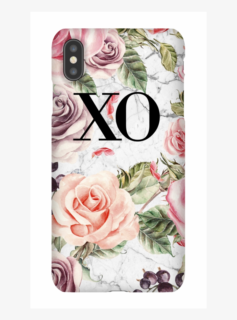 Personalised Watercolor Floral Initials Iphone Xs Case - Gypsi's Rhinestone Hair Comb, transparent png download