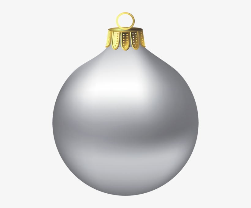 Transparent Christmas Silver Ornament Clipart Winter - Silver Ornament Clip Art, transparent png download