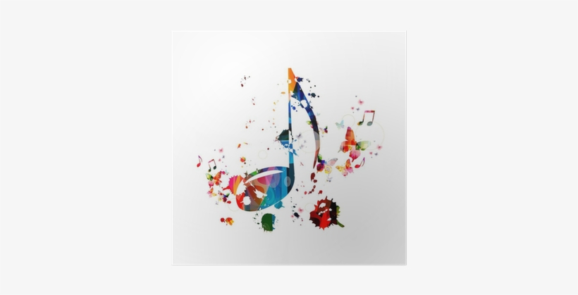 Colorful Music Background Poster - Music, transparent png download