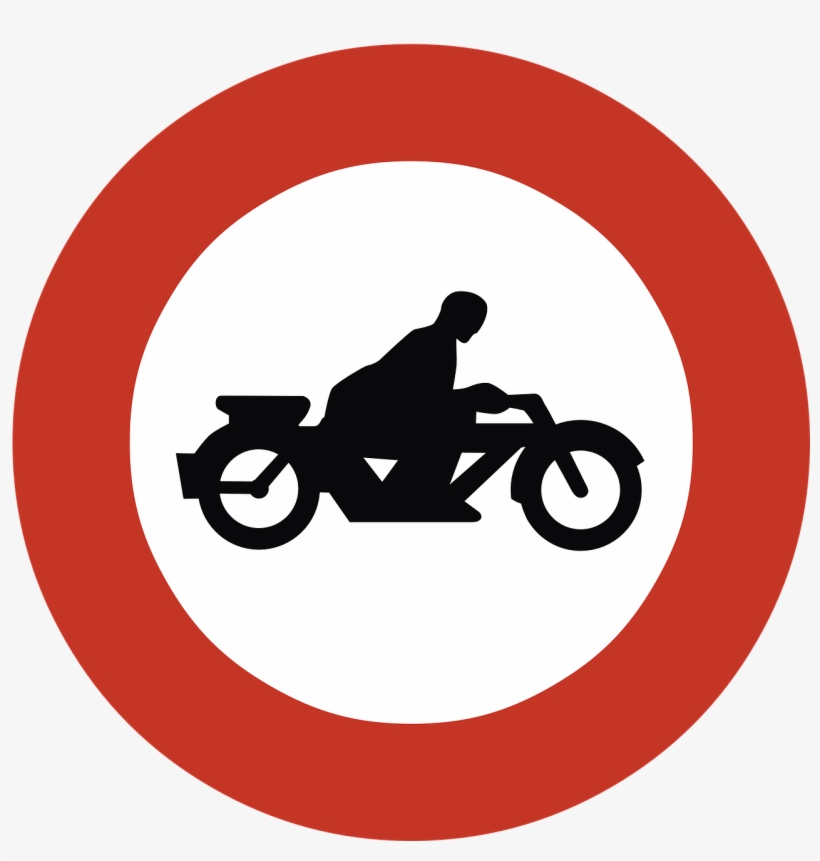 No Motorcycles Road Sign - Charing Cross Tube Station, transparent png download