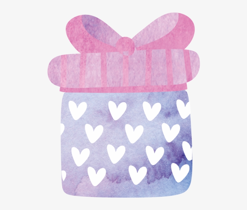 Watercolor Purple Present, Watercolor, Purple Png And - С Днем Рождения Акварель Png, transparent png download