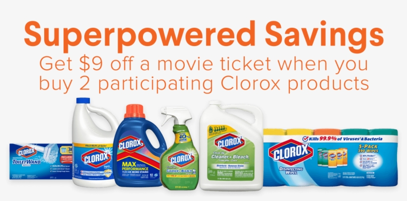 Get $9 Off A Movie Ticket To Incredibles 2 With Buy - Clorox Clean-up Cleaner + Bleach Value Pack - 212 Fl., transparent png download
