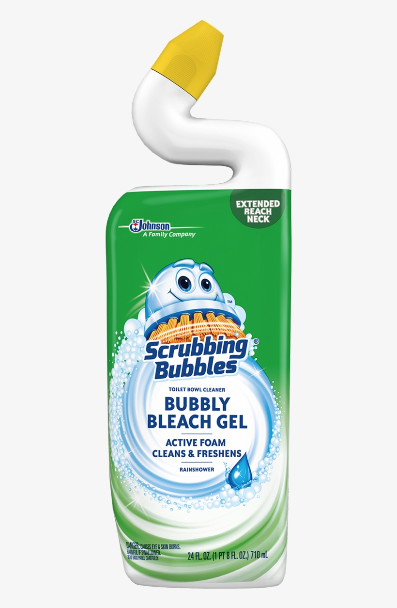 Bubbly Bleach Gel - Scrubbing Bubbles Toilet Cleaning Gel, transparent png download