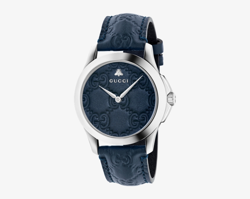Gucci G-timeless, 38mm - Gucci G-timeless 38mm Blue Dial & Leather Strap, transparent png download