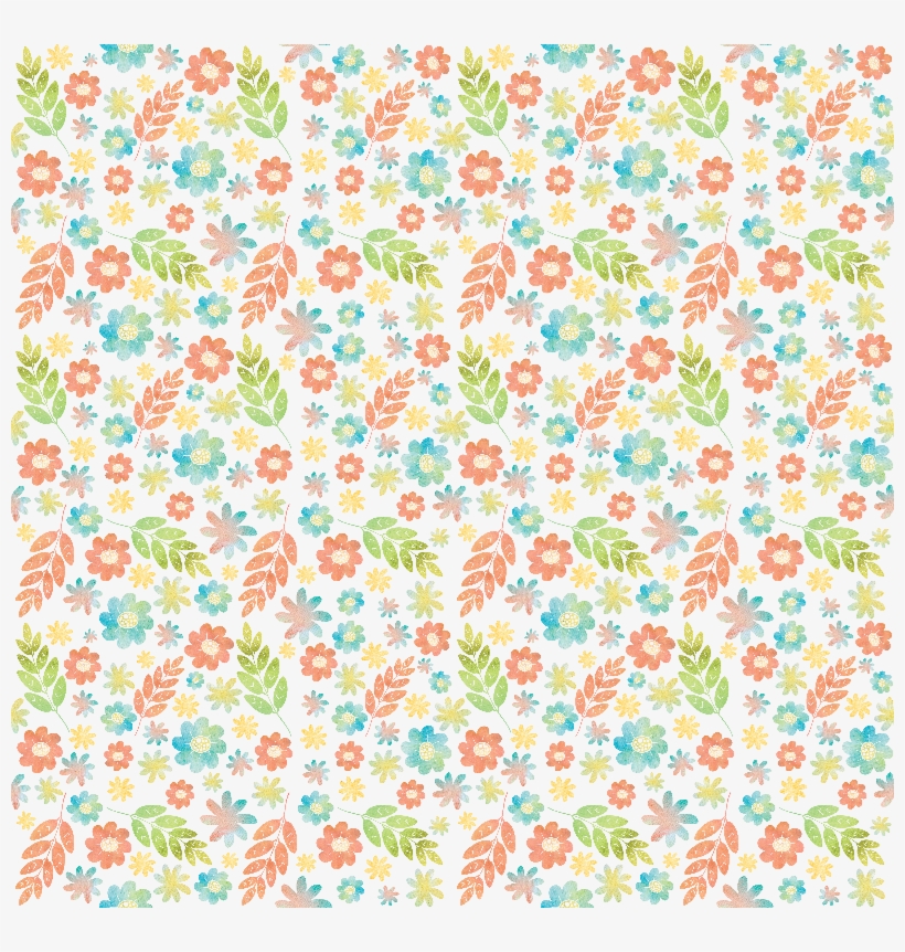 Watercolor Floral Pattern - Frühling Mit Blumen U. Blätterruhiges Kaffeetasse, transparent png download
