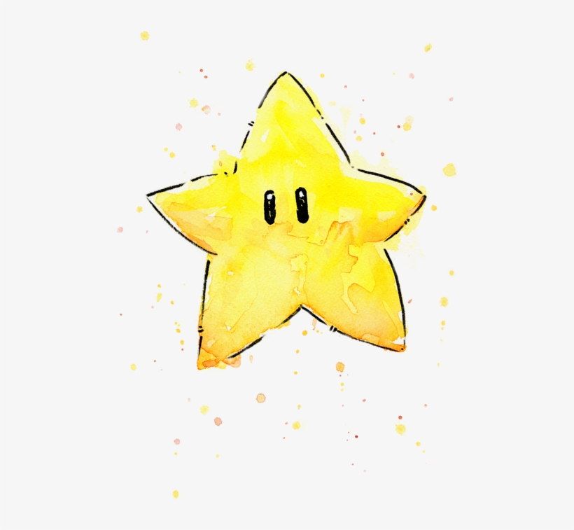Bleed Area May Not Be Visible - Star Watercolor, transparent png download