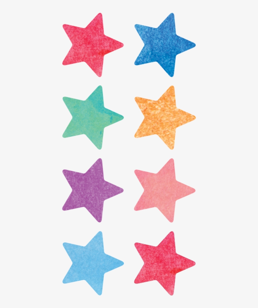 Tcr8897 Watercolor Stars Mini Stickers Image - Sticker, transparent png download