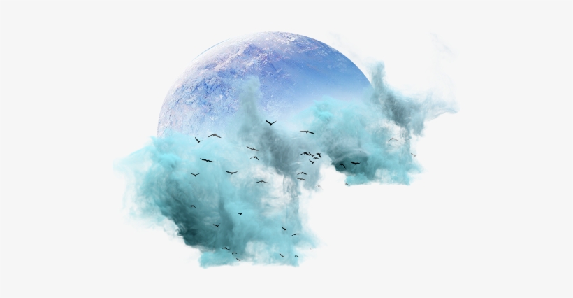 Watercolor Moon And Cloud, transparent png download