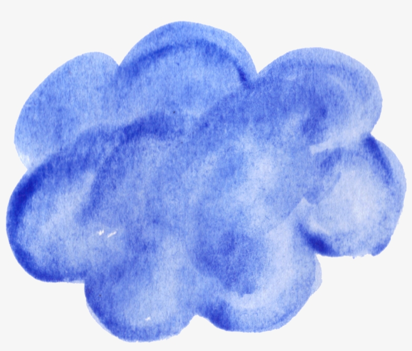 8 Blue Watercolor Clouds - Blue Watercolor Clouds Png, transparent png download