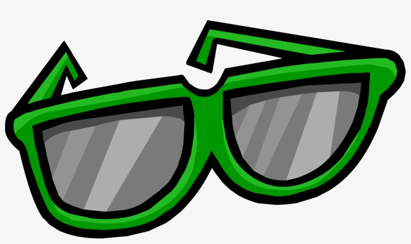 Giant Green Sunglasses - Club Penguin Giant Sunglasses, transparent png download
