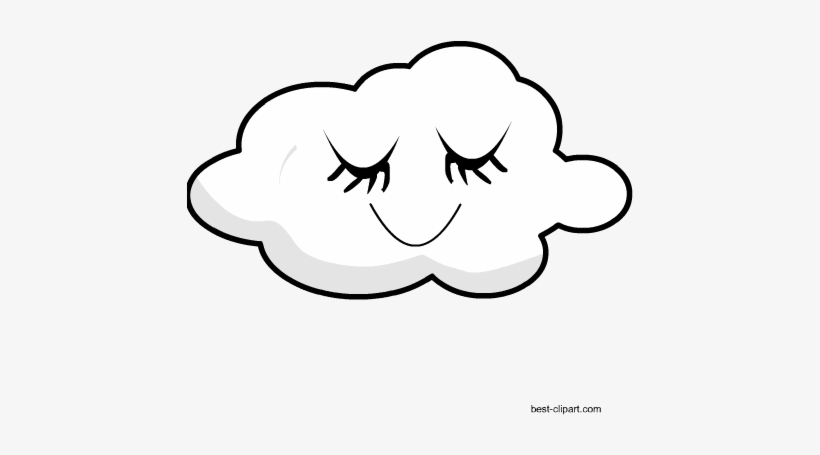Sleeping Cloud Clip Art - Clip Art, transparent png download