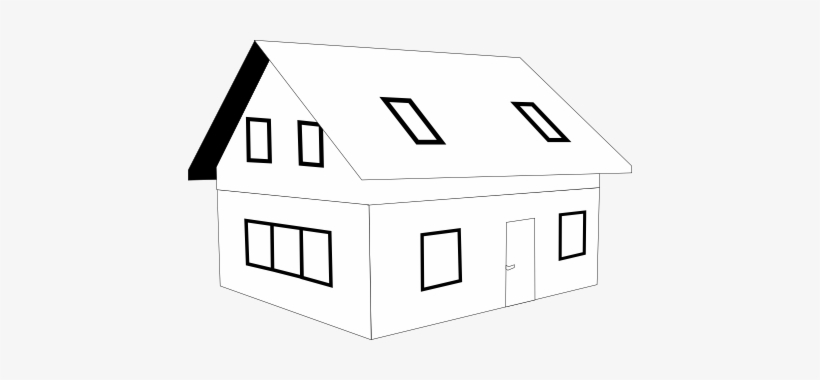 House Black White - Clip Art, transparent png download