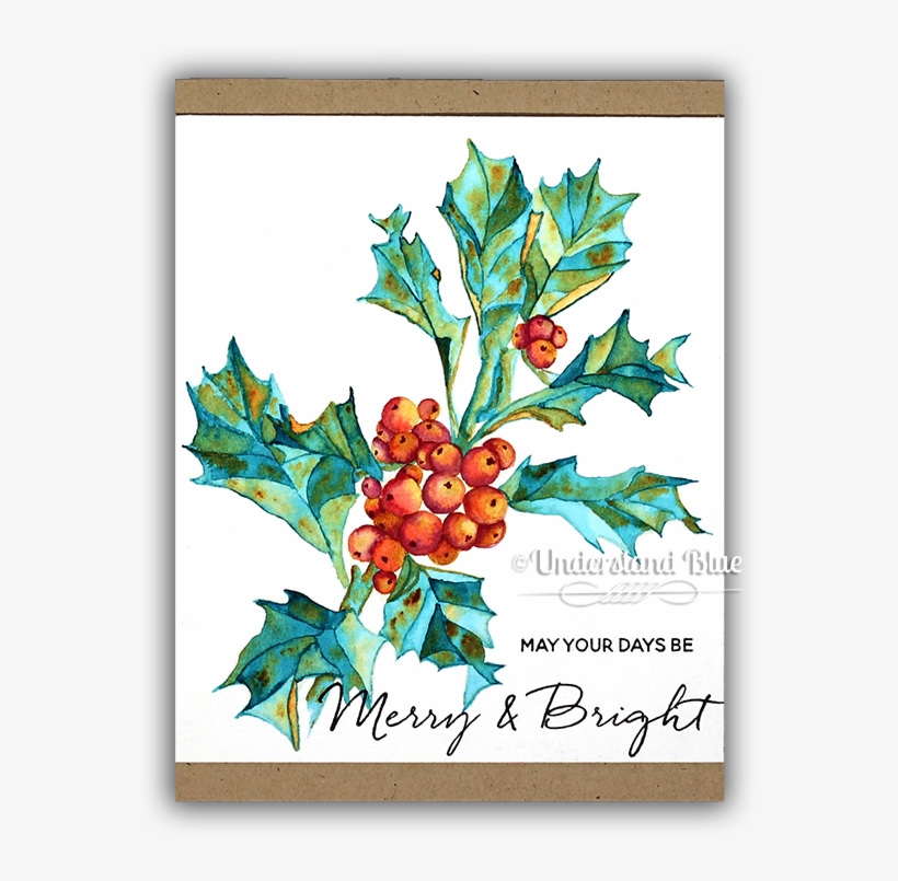 No Line Watercolor Holly By Understand Blue - Watercolor Painting, transparent png download