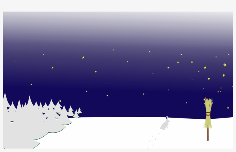 Winter Computer Icons Snow Drawing - Night Scene Png, transparent png download