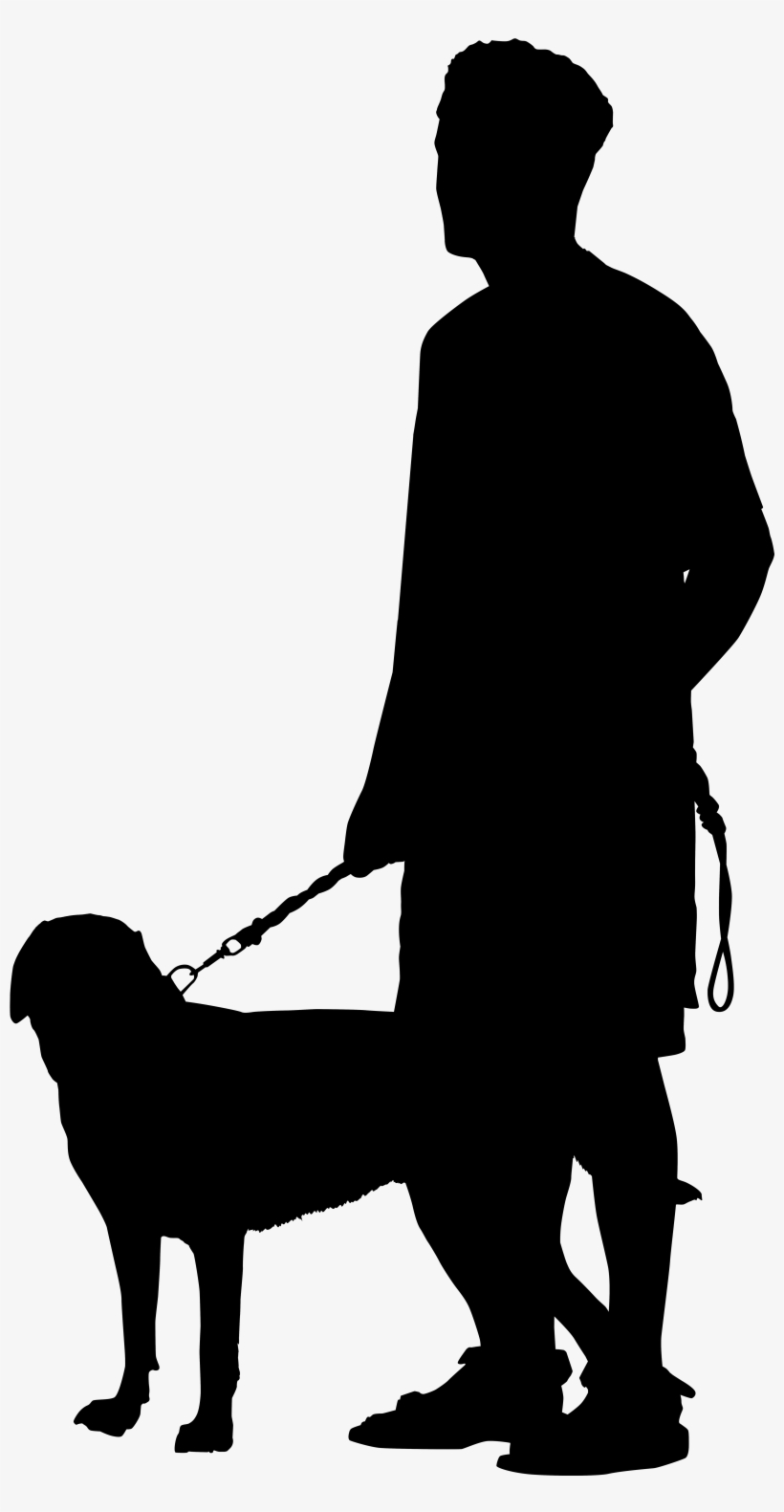 Man With Dog Silhouette Png Transparent Clip Art Image - Man With Dog Silhouette Png, transparent png download