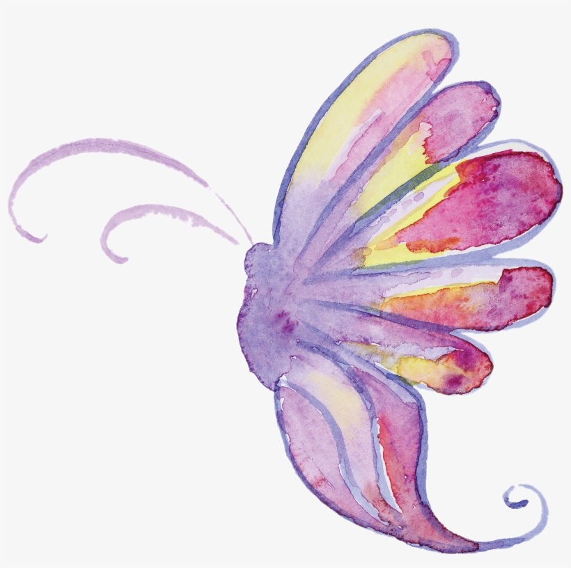 Watercolor Butterfly Png Free Stock - Butterfly Watercolor Transparent, transparent png download