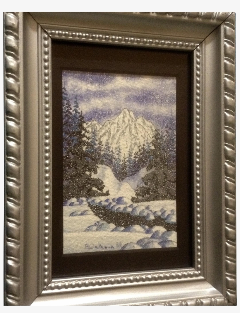 Bert 'buddy' Calhoun Rocky Mountain Snow Watercolor - Picture Frame, transparent png download