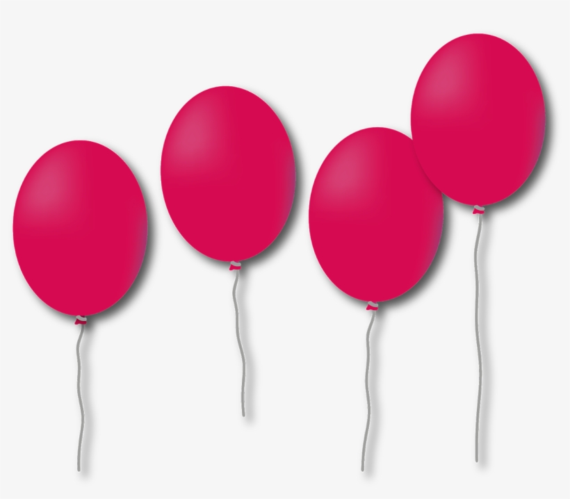 Balloon Birthday Bloat Knallbunt Fun Happy - Magenta Luftballons, transparent png download