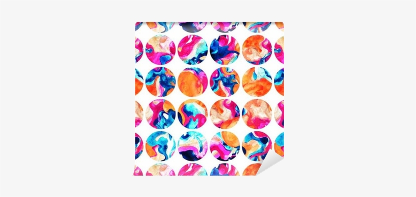 Watercolor Circles Seamless Pattern Washable Wallpaper - Watercolor Painting, transparent png download