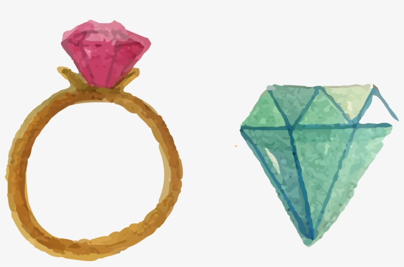 Drawing Watercolor Painting Ring - Watercolor Ring Clipart, transparent png download