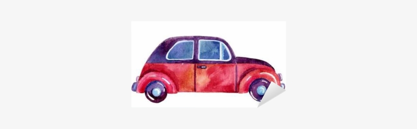 Watercolor Car, Hand Painted Illustration - Watercolor Painting, transparent png download