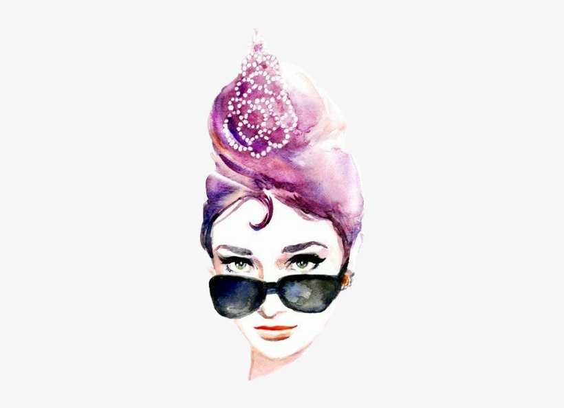Classy Tiffany Audreyhepburn Stylish Lady Sunglasses - Fashion Girl, transparent png download