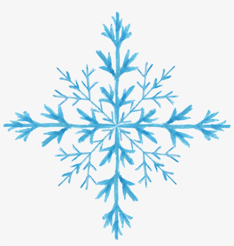 Snowflake Download - Watercolor Painting, transparent png download