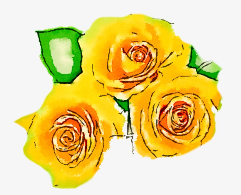 Transparent Yellow Flowers Watercolor - Lookalike