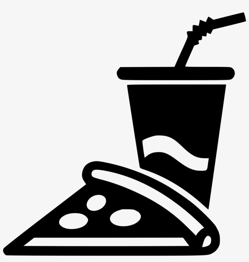 Pizza Drawing Soda - Hamburger And Fries Icon Png, transparent png download