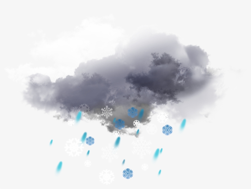 Snow And Sleet - Watercolor Paint, transparent png download