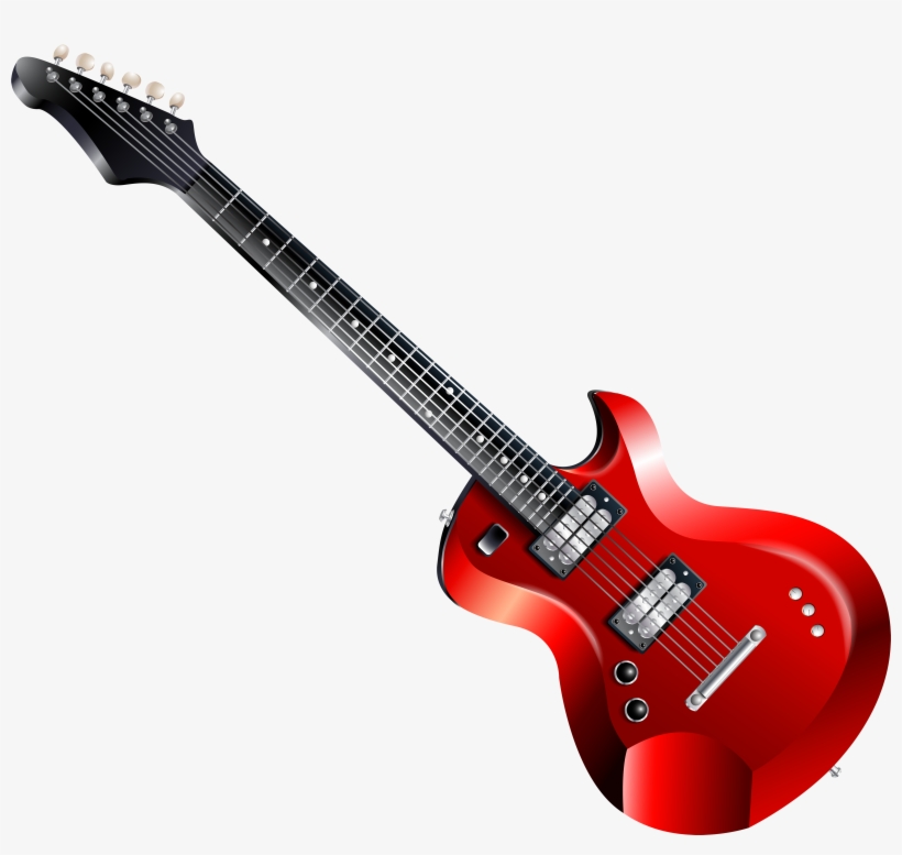 Red Electric Guitar Png Clipart - Guitar Png, transparent png download