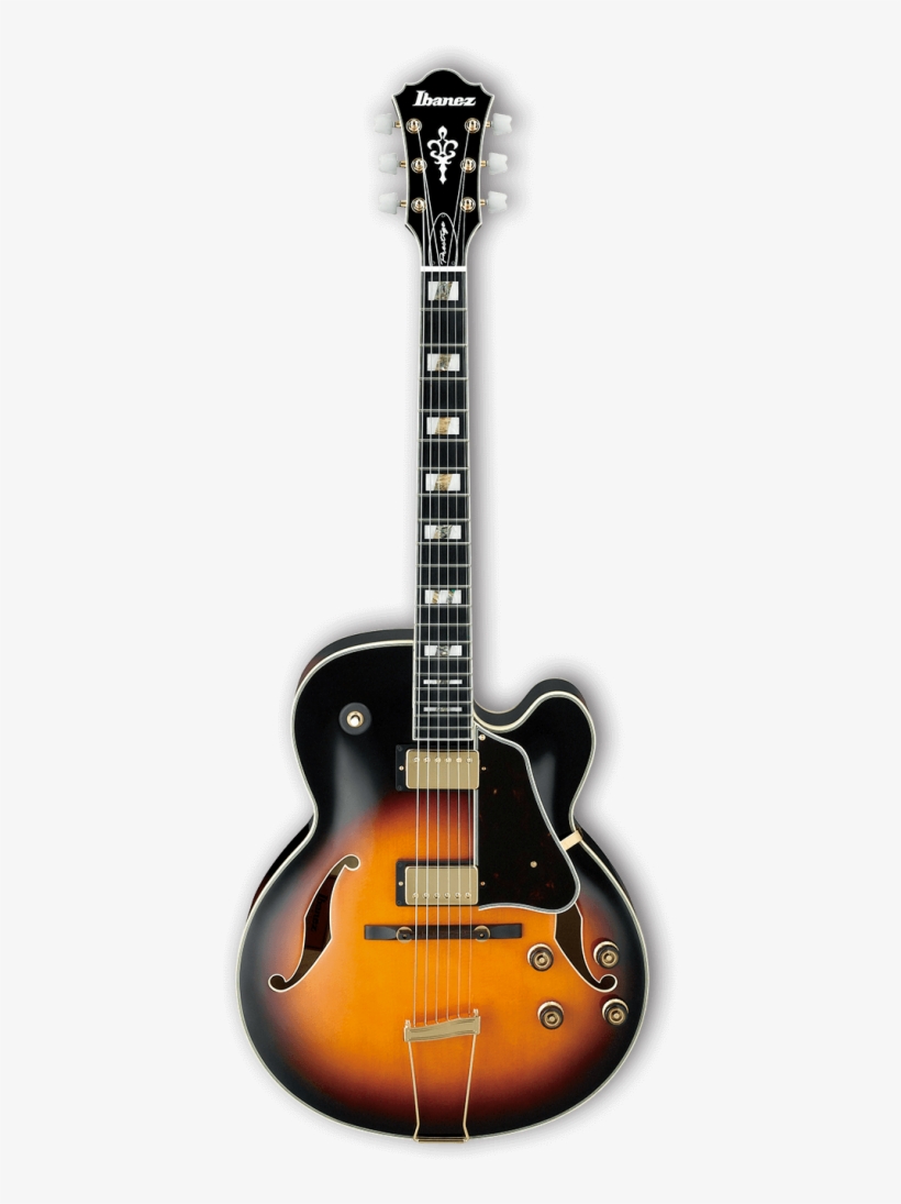 Brown Guitar Png Transparent Image - Ibanez Af200 Artcore, Brown Sunburst, transparent png download