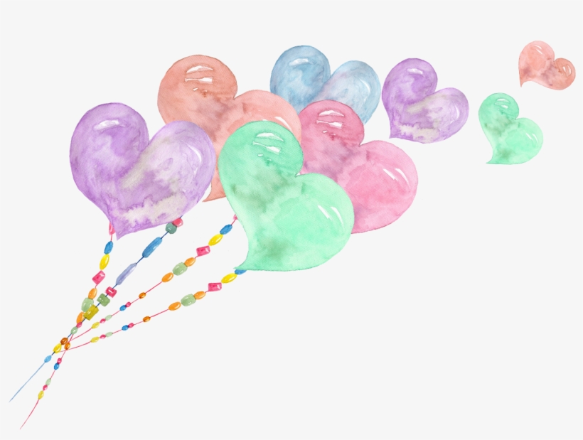 Balloon Balloons Watercolor Watercolour Ftestickers - Ballons Transparent, transparent png download
